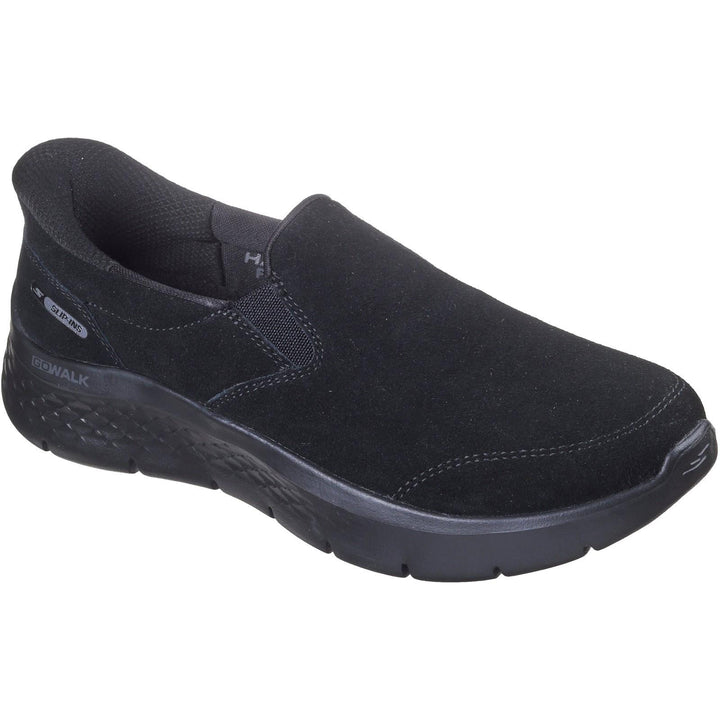 Women's Wide Fit Skechers 125508 Slip-ins Go Walk Flex Trainers in Black - Image 1