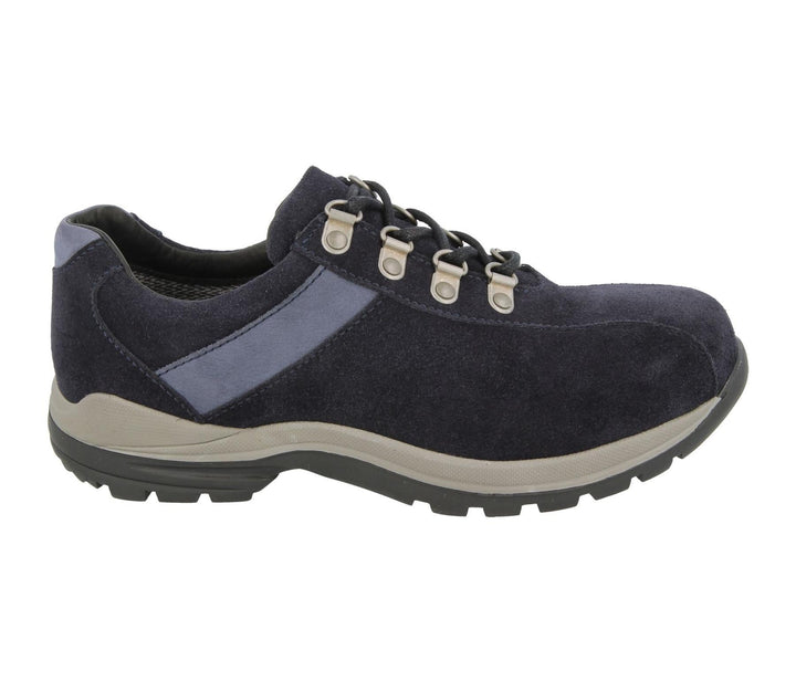 Mens Wide Fit DB Wyoming Walking Trainers in Black Suede - Image 1