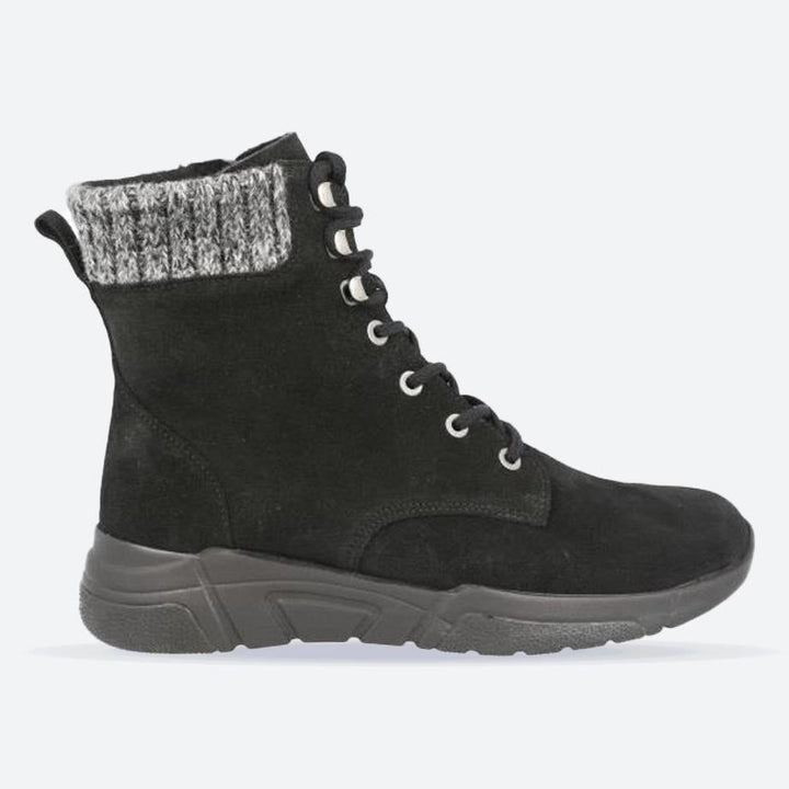 Women's Wide Fit DB Acre Boots in Black Suede - Image 1