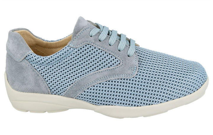Womens Wide Fit DB Lexi Canvas in Sky Blue / Mesh - Image 1