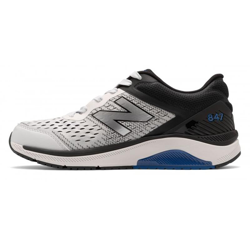 Men's Wide Fit New Balance MW847LW4 Walking/Running Trainers in Arctic Fox/Black - Image 3