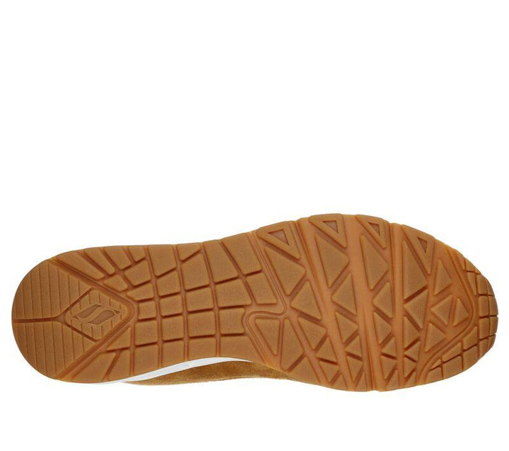 Men's Wide Fit Skechers 52468 Uno Stacre Relaxed Fit Trainers in Whiskey - Image 1
