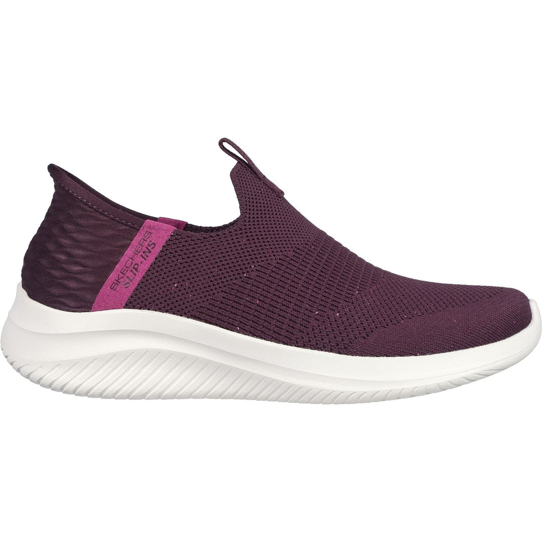 Women's Wide Fit Skechers 149594 Slip-ins Ultra Flex 3.0 Trainers in Wine - Image 2