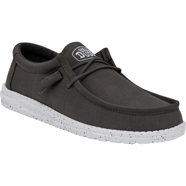Men's Heydude 40009 Wally Slub Classic Slip On Shoes in Dark Grey - Image 1
