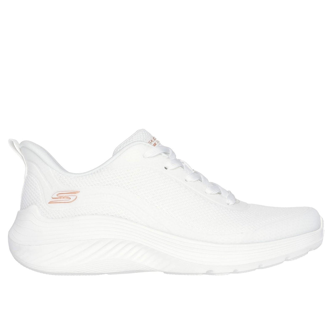 Women's Wide Fit Skechers 117483 Bobs Sport Squad Waves Still Wading Trainers in Black - Image 6