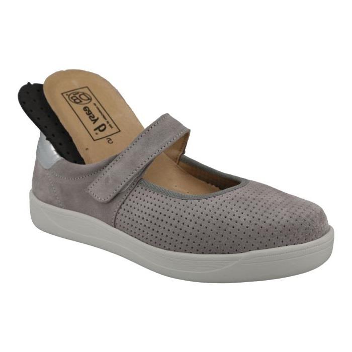 Women's Wide Fit DB Lynx Shoes in Sky Blue Leather / Suede - Image 1