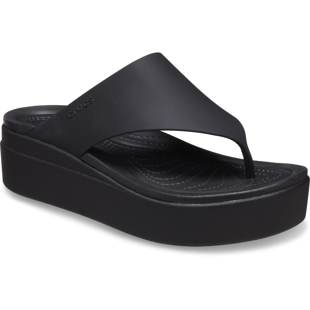 Women's Crocs 208727 Brooklyn Flip in Black - Image 3
