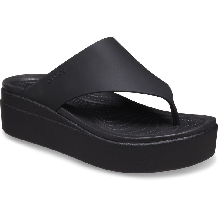 Women's Crocs 208727 Brooklyn Flip in Black - Image 1
