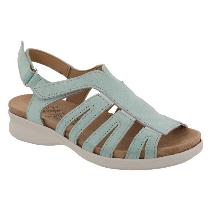 Women's Wide Fit DB Treasure Sandals in Sky Blue Leather - Image 1