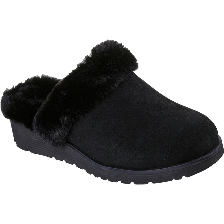 Women's Wide Fit Skechers 167631 Keepsakes Wedge Time To Cruise Slippers in Black - Image 1