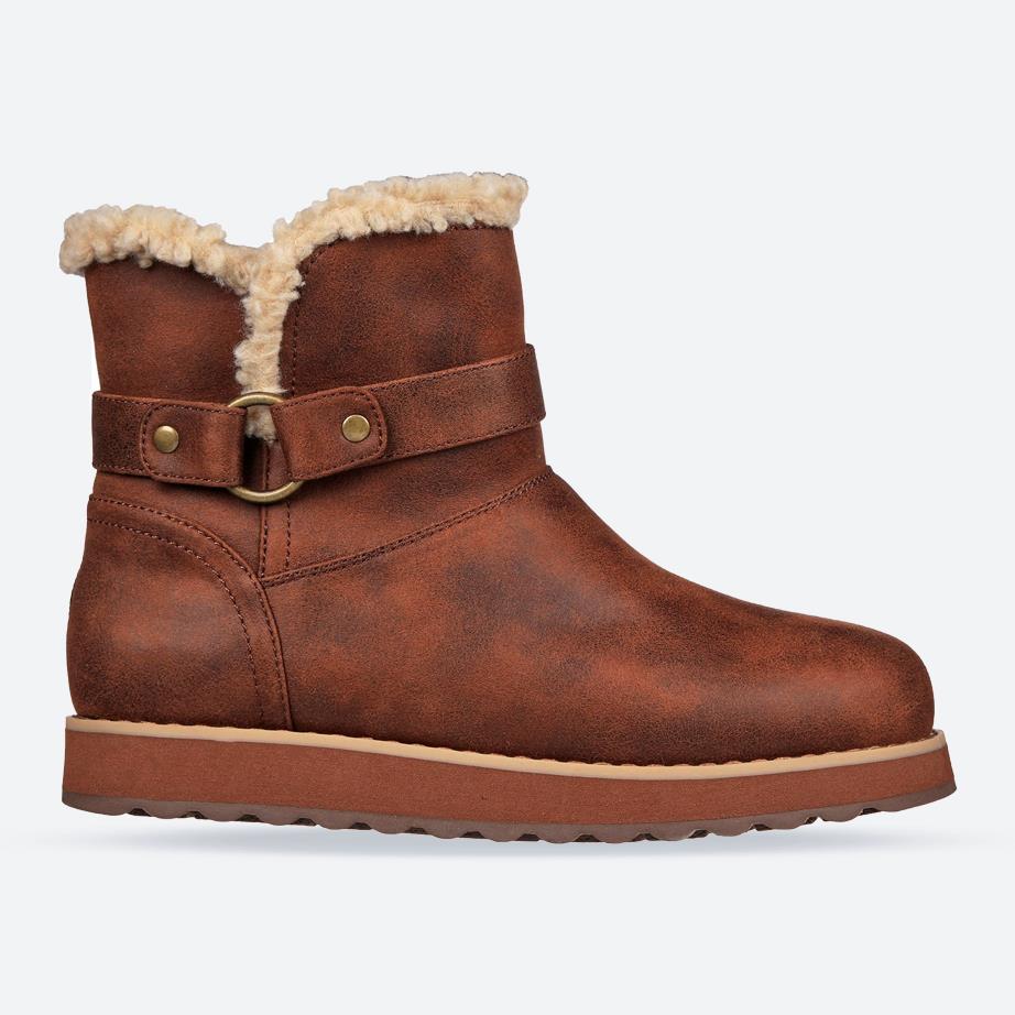 Women's Wide Fit Skechers 167615 Keepsakes 2.0 Boots in Chocolate - Image 1