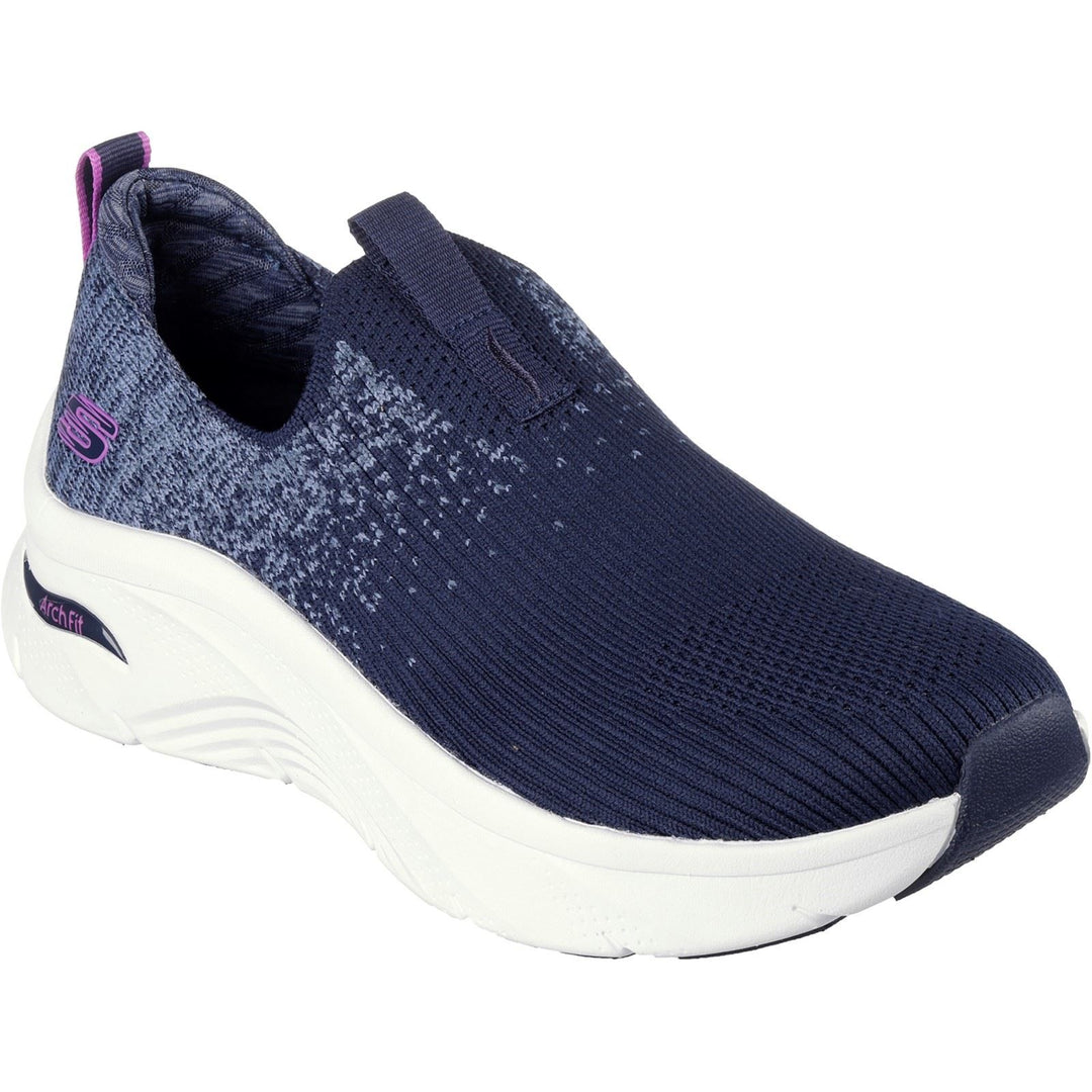 Women's Wide Fit Skechers 149684 Arch Fit D'Lux Key Journey Trainers in Navy - Image 3