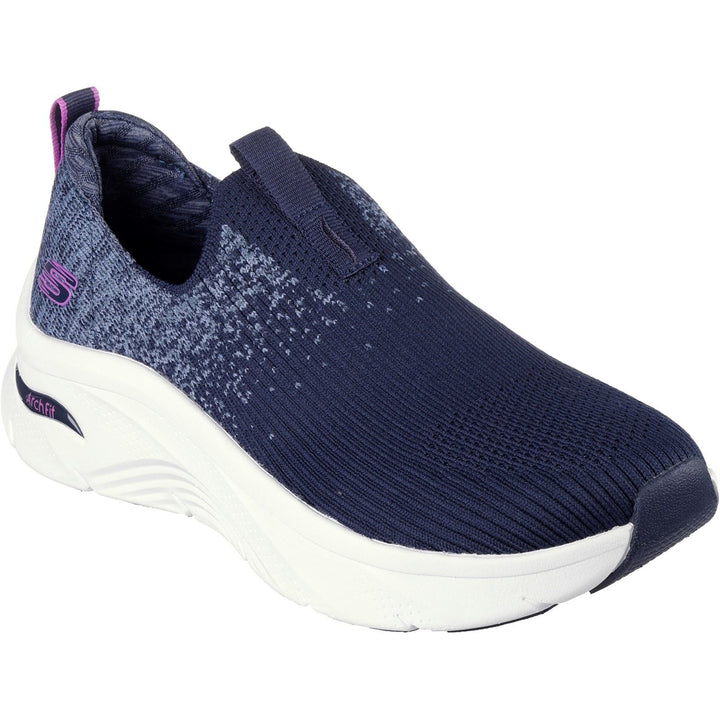 Women's Wide Fit Skechers 149684 Arch Fit D'Lux Key Journey Trainers in Navy - Image 1