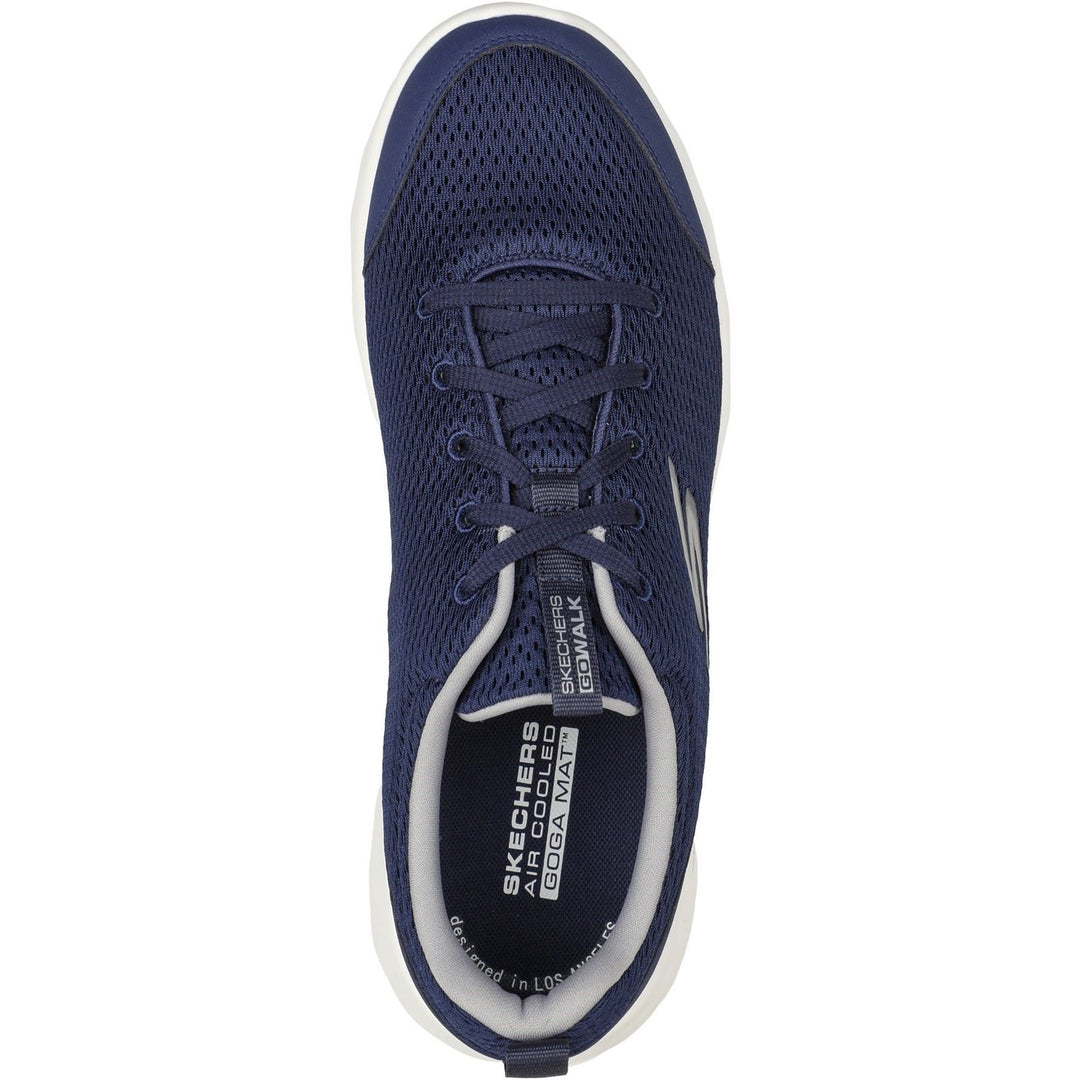 Men's Wide Fit Skechers 216231 Go Walk Max - Progressor Trainers in Navy/Grey - Image 4