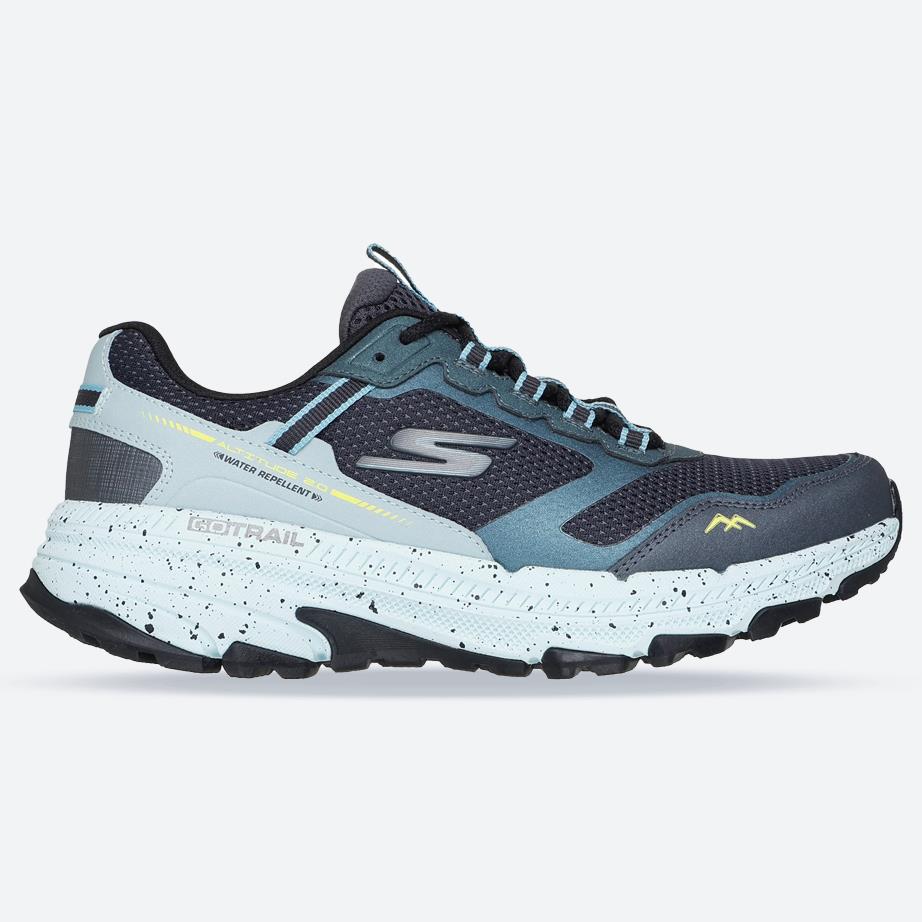 Women's Wide Fit Skechers 129525 Gorun Trail Altitude 2.0 Ravine Trainers in Navy/Aqua - Image 1