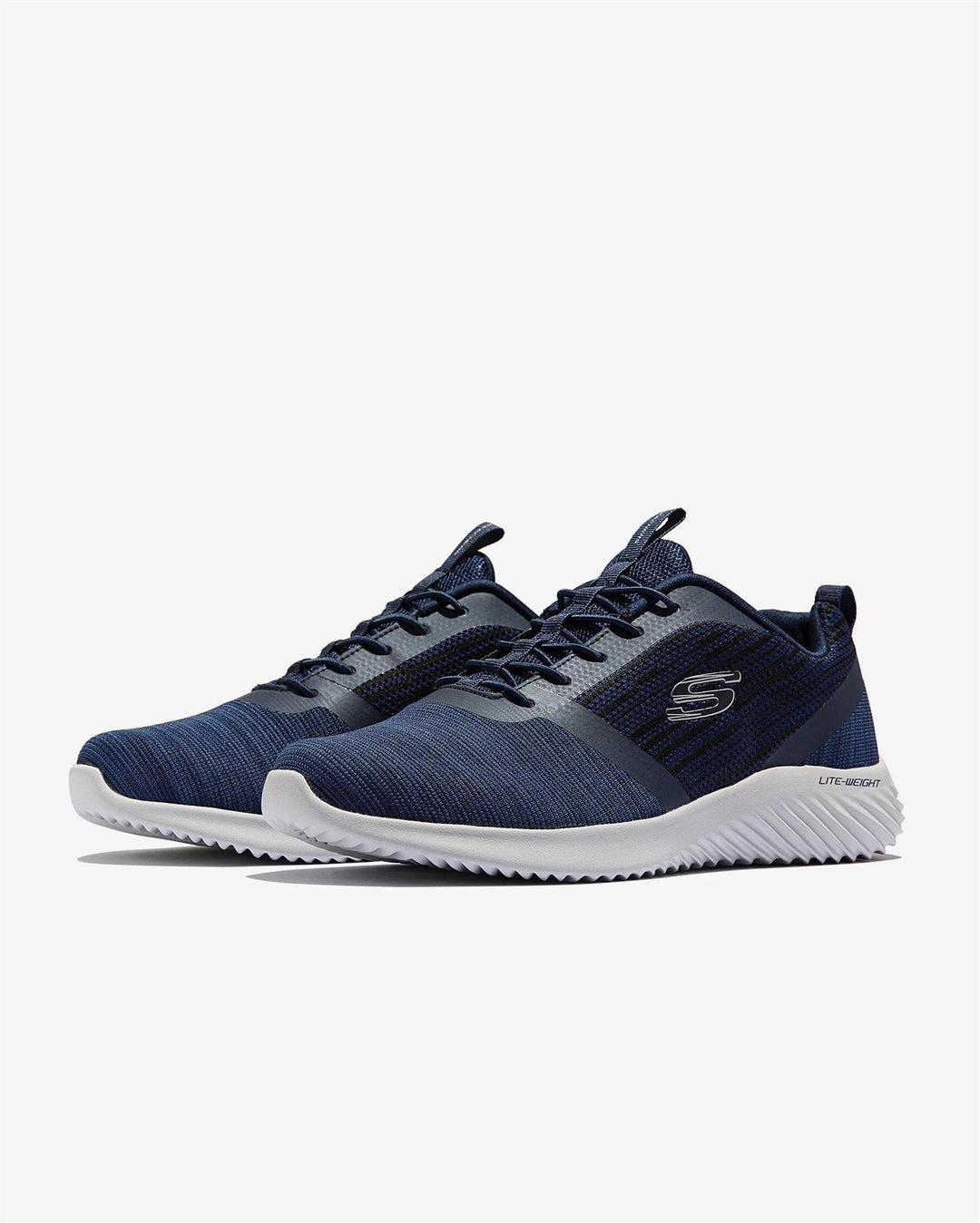 Men's Wide Fit Skechers 52504 Bounder Walking Trainers in Navy - Image 5