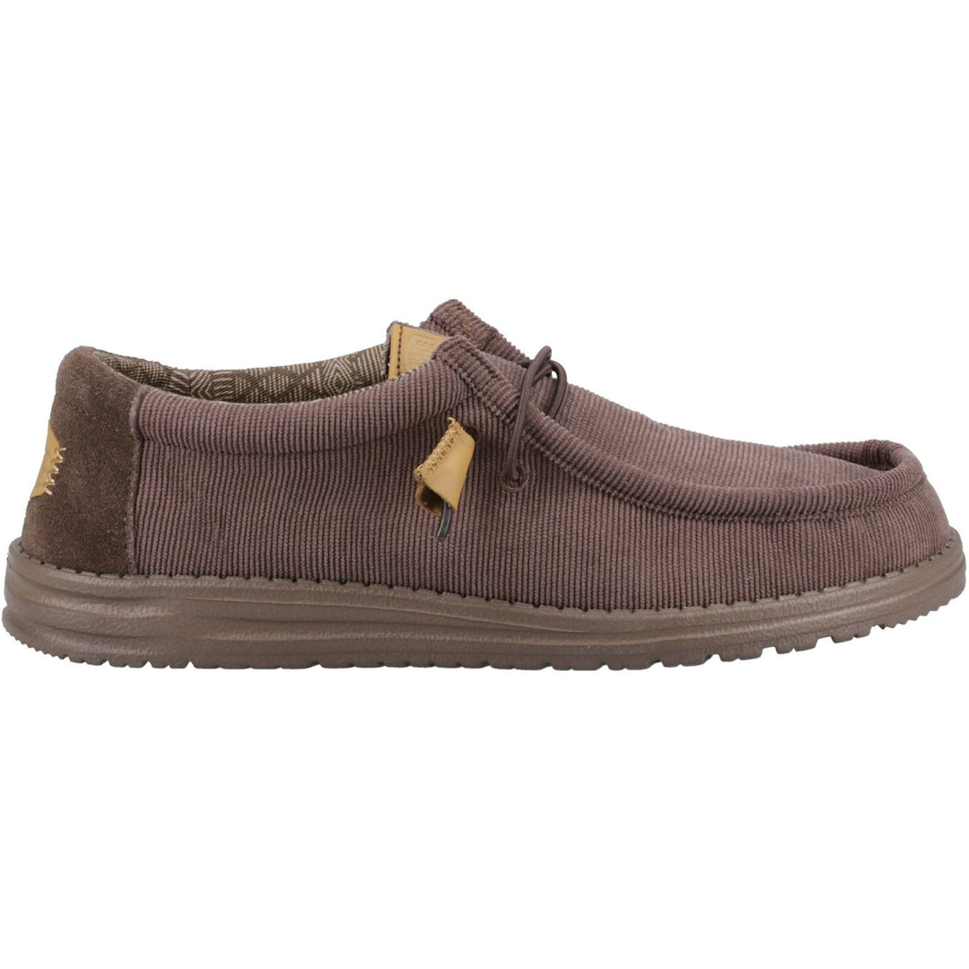 Men's Heydude 40163 Wally Corduroy Classic Slip On Shoes in Chocolate - Image 2