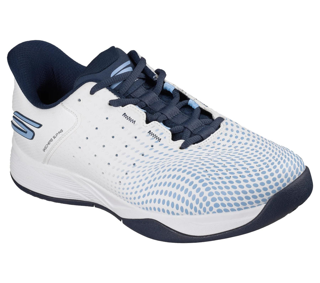 Men's Relaxed Fit Skechers 246101C Slip-ins Viper Court Vegan Reload Trainers in Grey/Charcoal - Image 11