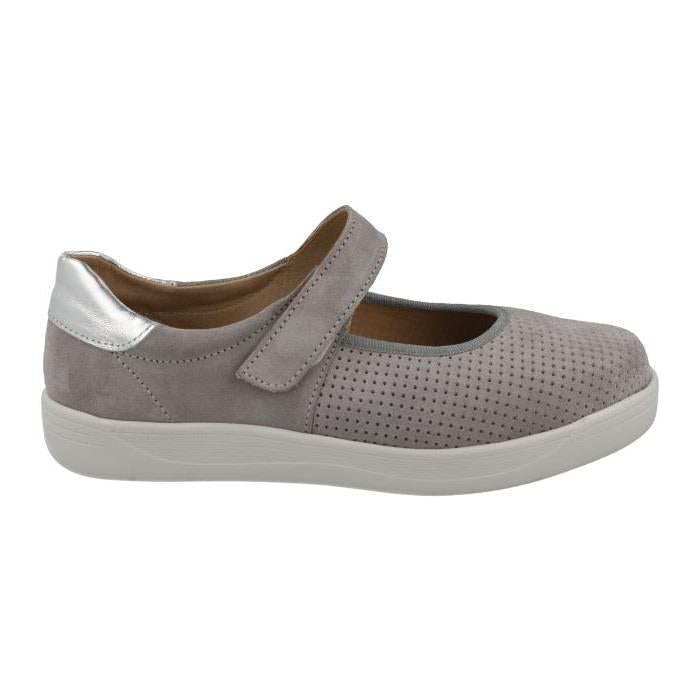 Women's Wide Fit DB Lynx Shoes in Sky Blue Leather / Suede - Image 7