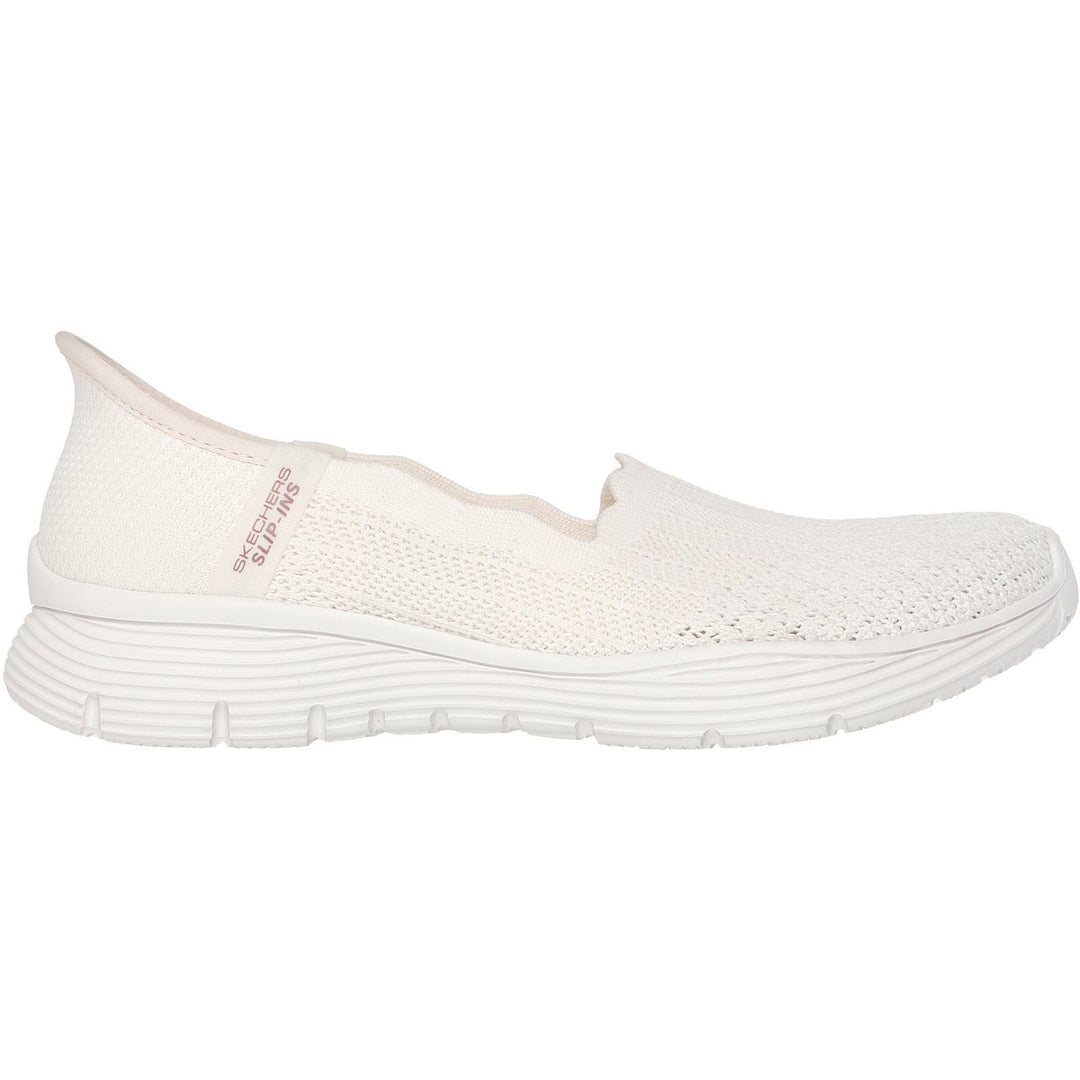 Women's Wide Fit Skechers 158980 Slip-ins Seager Believe It Shoes in Black - Image 12