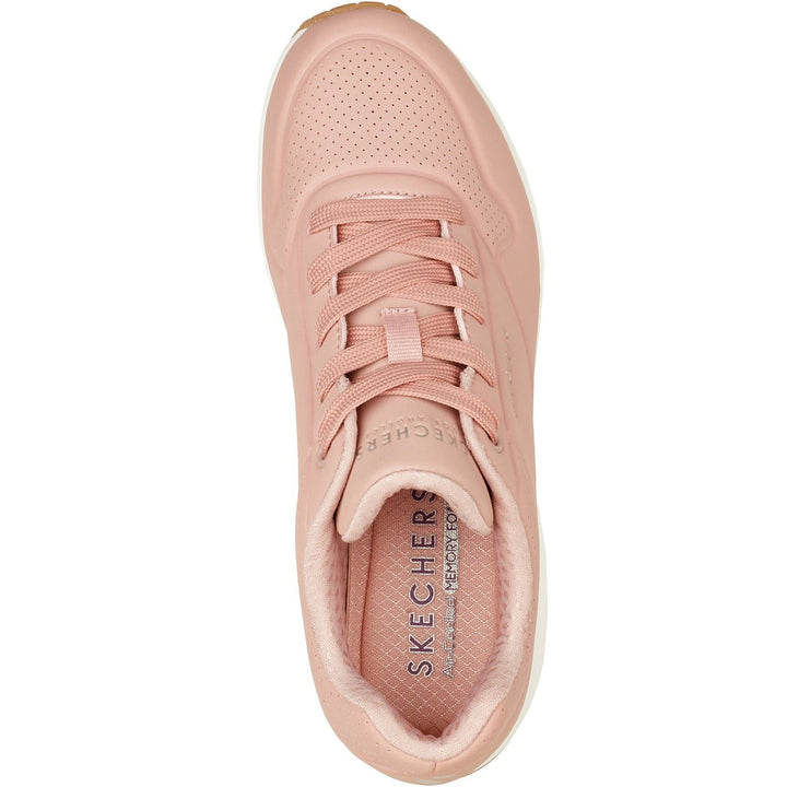 Women's Wide Fit Skechers 73690 Uno Stand On Air Sports Trainers - Blush in Blush - Image 1
