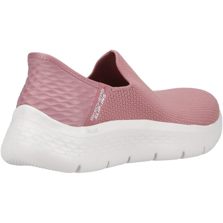Women's Wide Fit Skechers Slip-ins 124820 Go Walk Flex Sunset Trainers in Black - Image 1