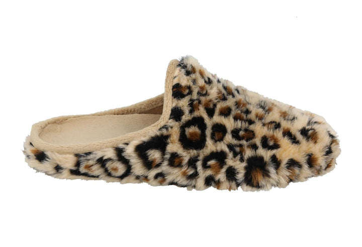Womens Wide Fit DB Bittern Mules in Grey Animal Print - Image 1