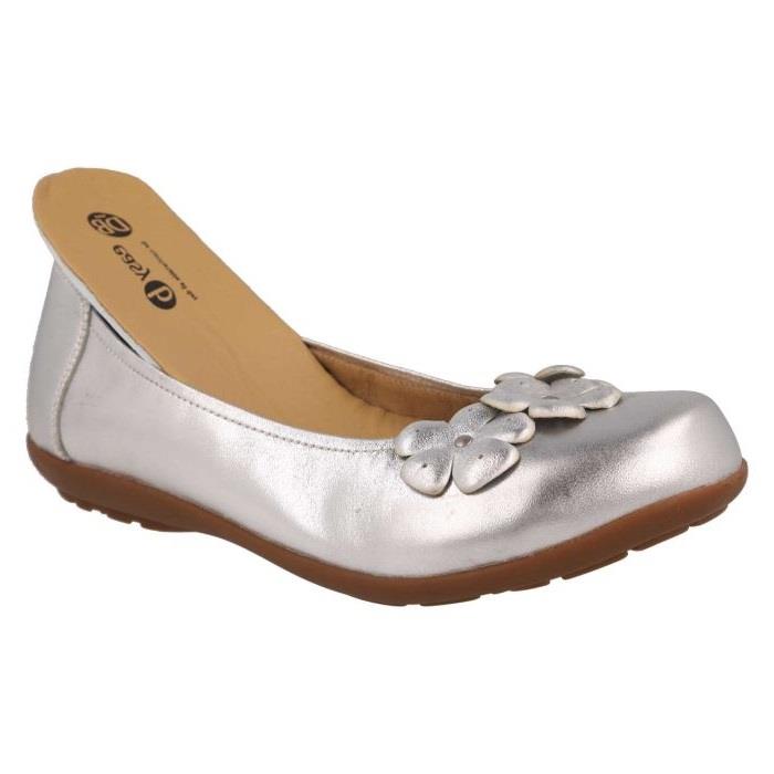 Women's Wide Fit DB Imani Ballet Pumps in Black Leather - Image 1