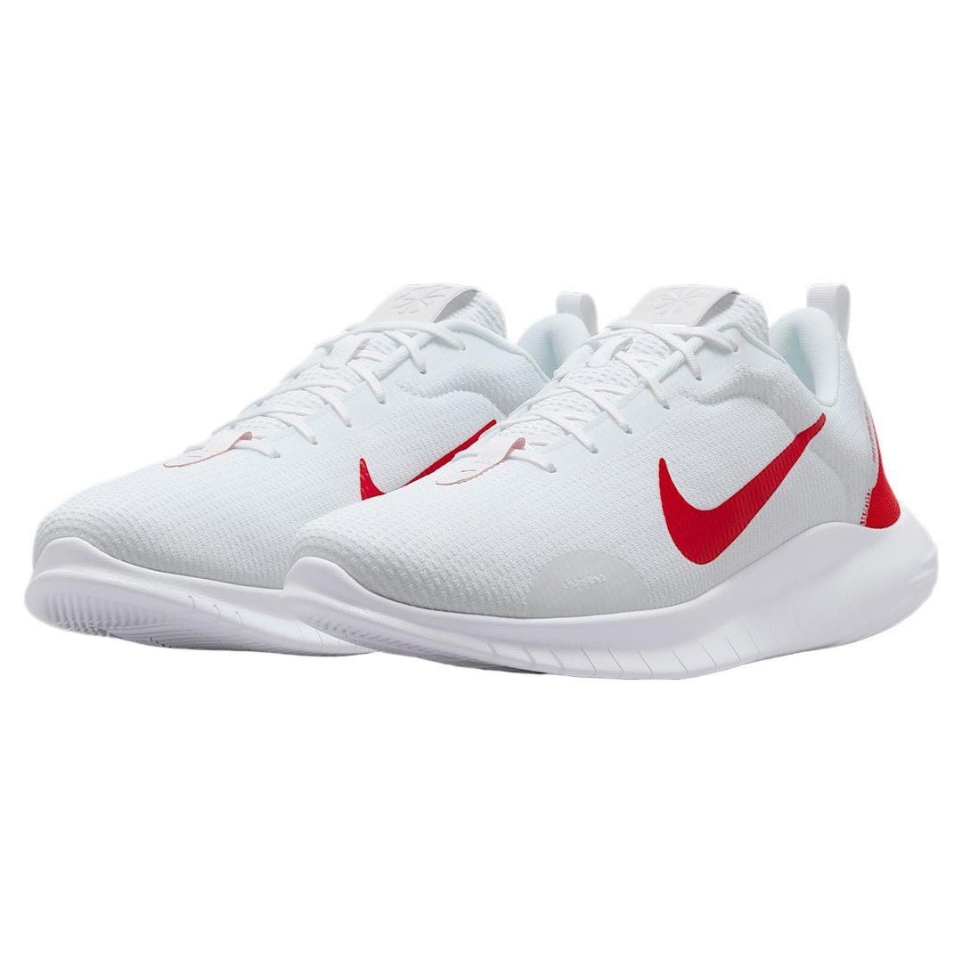 Men's Wide Fit Nike DV0744-102 Flex Experience Run 12 Running Trainers in White/Red - Image 4