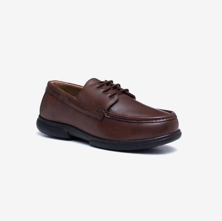 Mens Wide Fit Tredd Well Dean Boat Shoes in Navy - Image 1