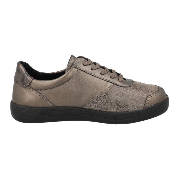 Women's Wide Fit DB Bridgetown Shoes in Black Lea / Stretch - Image 1