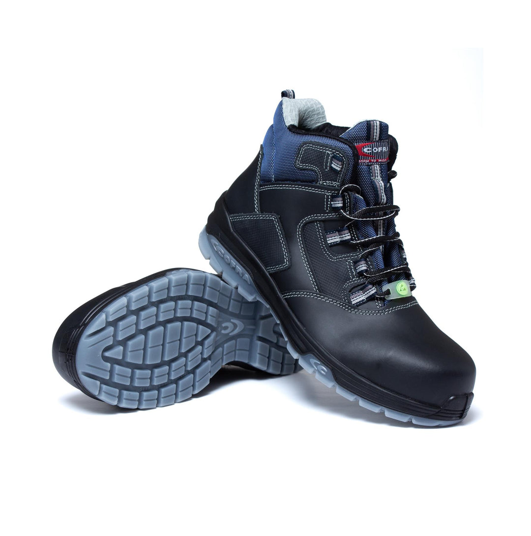 Mens Wide Fit Cofra FUNK Safety Boots in Black - Image 6