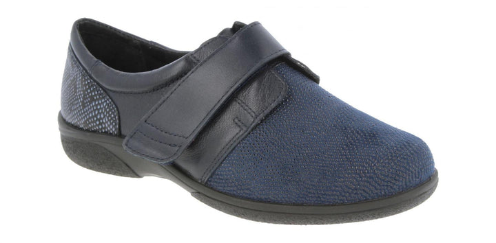Womens Wide Fit DB Firecrest Shoes in Black / Stretch - Image 1