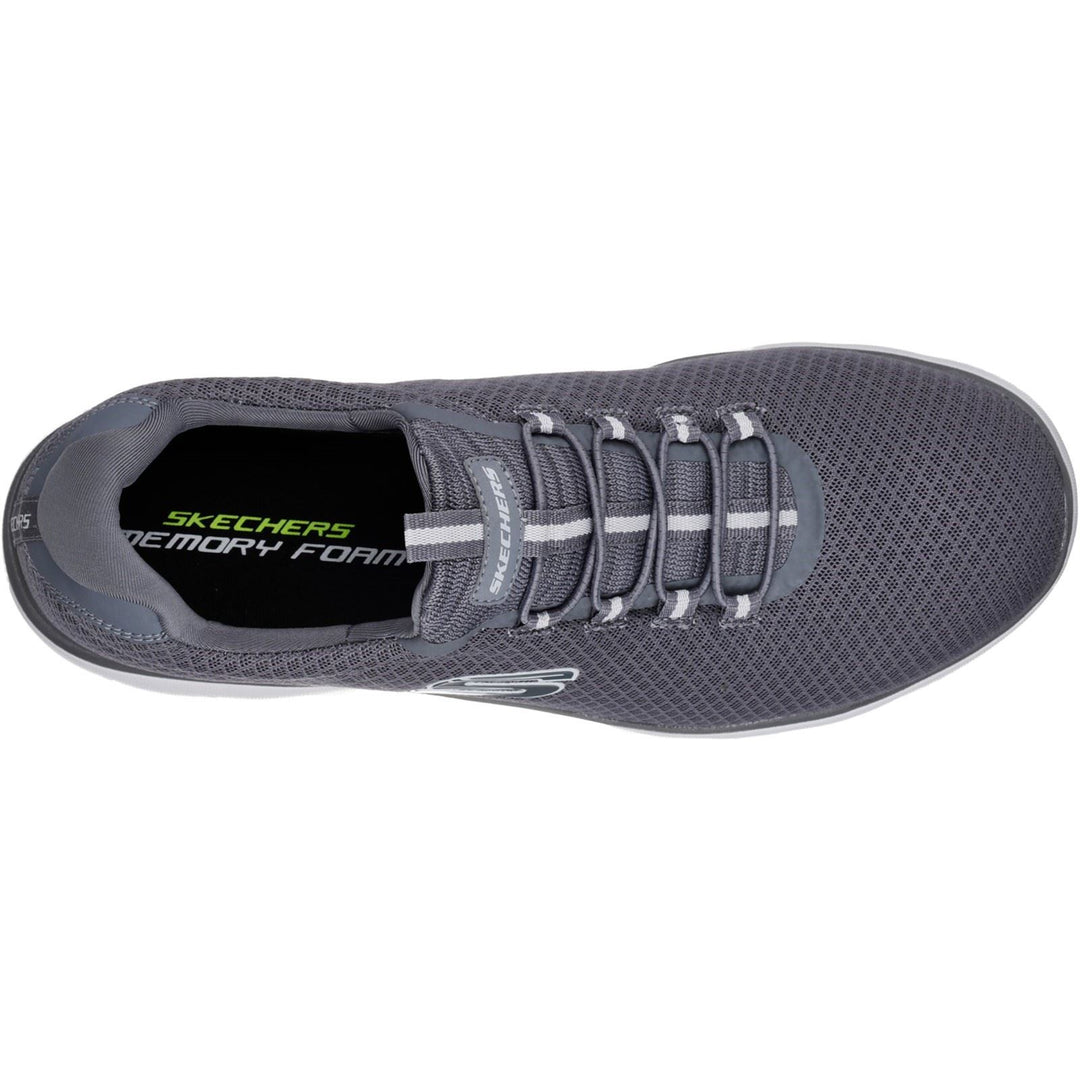 Men's Wide Fit Skechers 52811 Summits Slip On Sports Trainers - Charcoal in Charcoal - Image 5