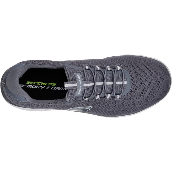 Men's Wide Fit Skechers 52811 Summits Slip On Sports Trainers - Charcoal in Charcoal - Image 1