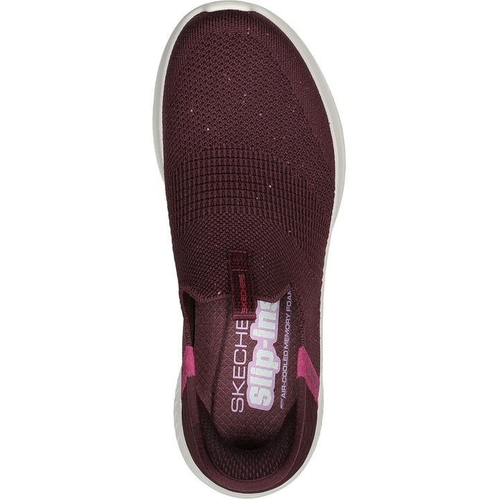 Women's Wide Fit Skechers 149594 Slip-ins Ultra Flex 3.0 Trainers in Wine - Image 1