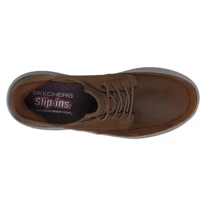 Men's Relaxed Fit Skechers 205211 Hasting Rory Trainers in Dark Brown - Image 5