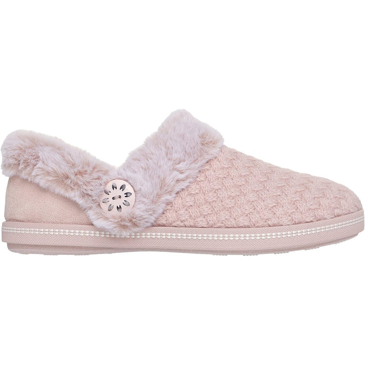 Women's Wide Fit Skechers 169041 Cozy Campfire Frosty Promise Slippers in Black - Image 1