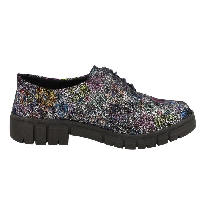 Women's Wide Fit DB Wantage Shoes in Black Leather - Image 9