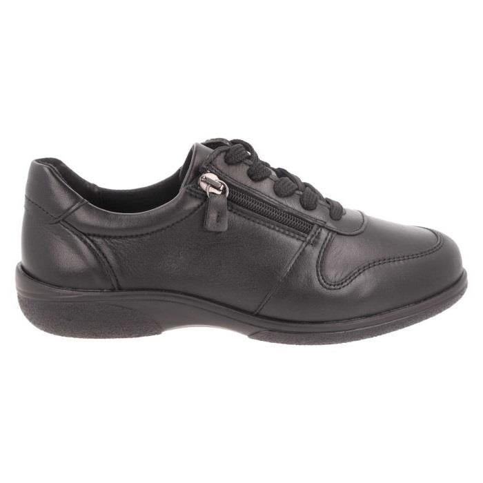 Women's Wide Fit DB Mollie Shoes in Black Leather - Image 1
