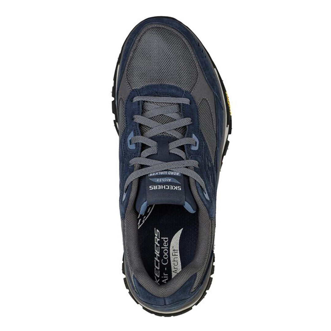 Men's Wide Fit Skechers Relaxed Fit 237332 Arch Fit Road Good Year Walking Trainers in Navy/Grey - Image 5
