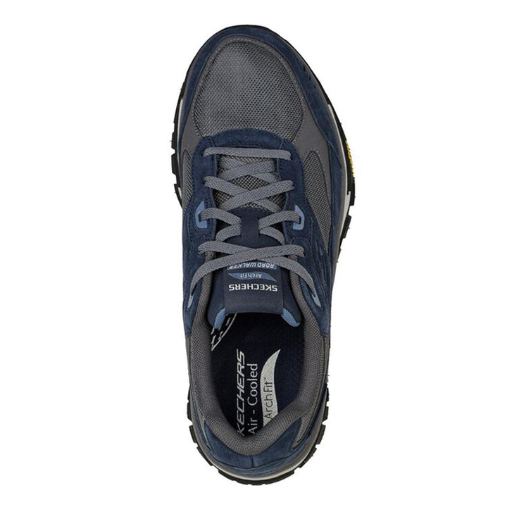 Men's Wide Fit Skechers Relaxed Fit 237332 Arch Fit Road Good Year Walking Trainers in Navy/Grey - Image 1