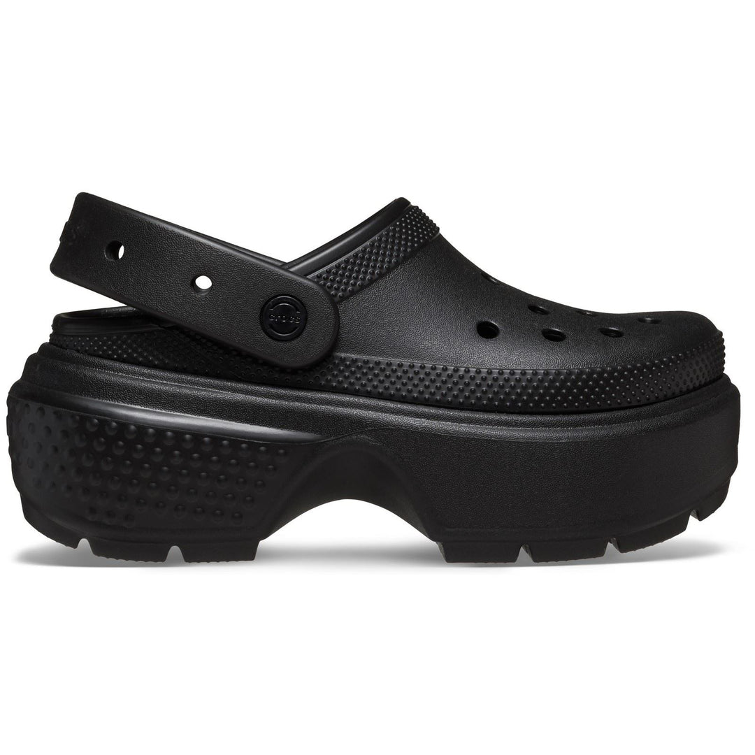 Women's Crocs 209347 Stomp Clog Sandals in Black - Image 2