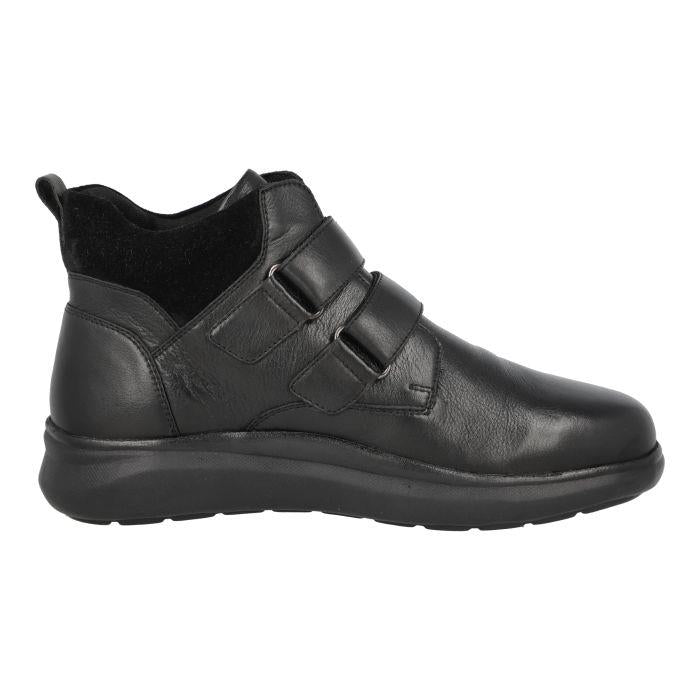 Men's Wide Fit DB Solomon Boots in Black Lea / Suede - Image 4