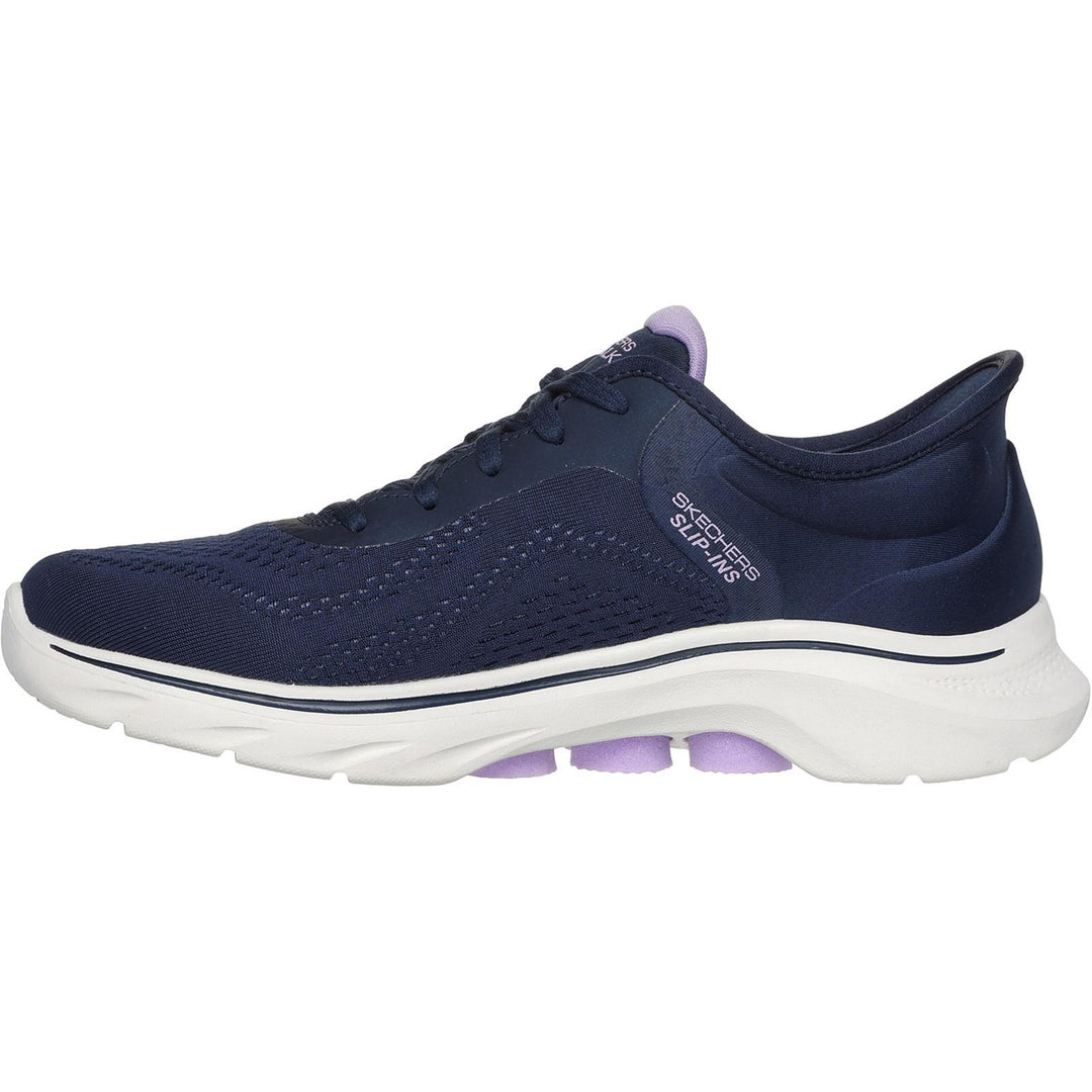Women's Wide Fit Skechers 125233 Slip-ins Go Walk 7 Valin Trainers in Black - Image 10
