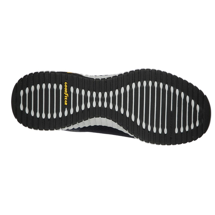 Men's Wide Fit Skechers 232212 Elite Flex Prime Take Over Sports Trainers - Navy/Yellow in Navy/Yellow - Image 1