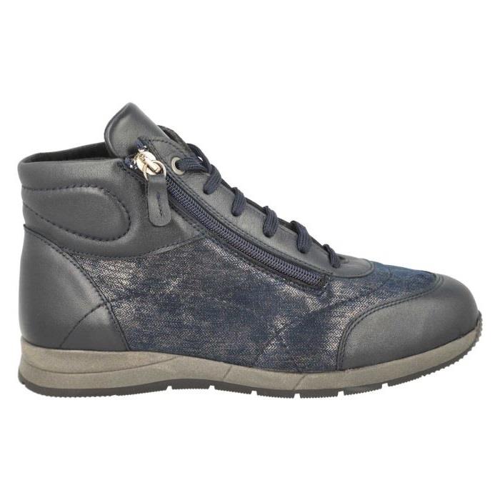 Women's Wide Fit DB Larkspur Boots in Black Leather / Stretch - Image 7
