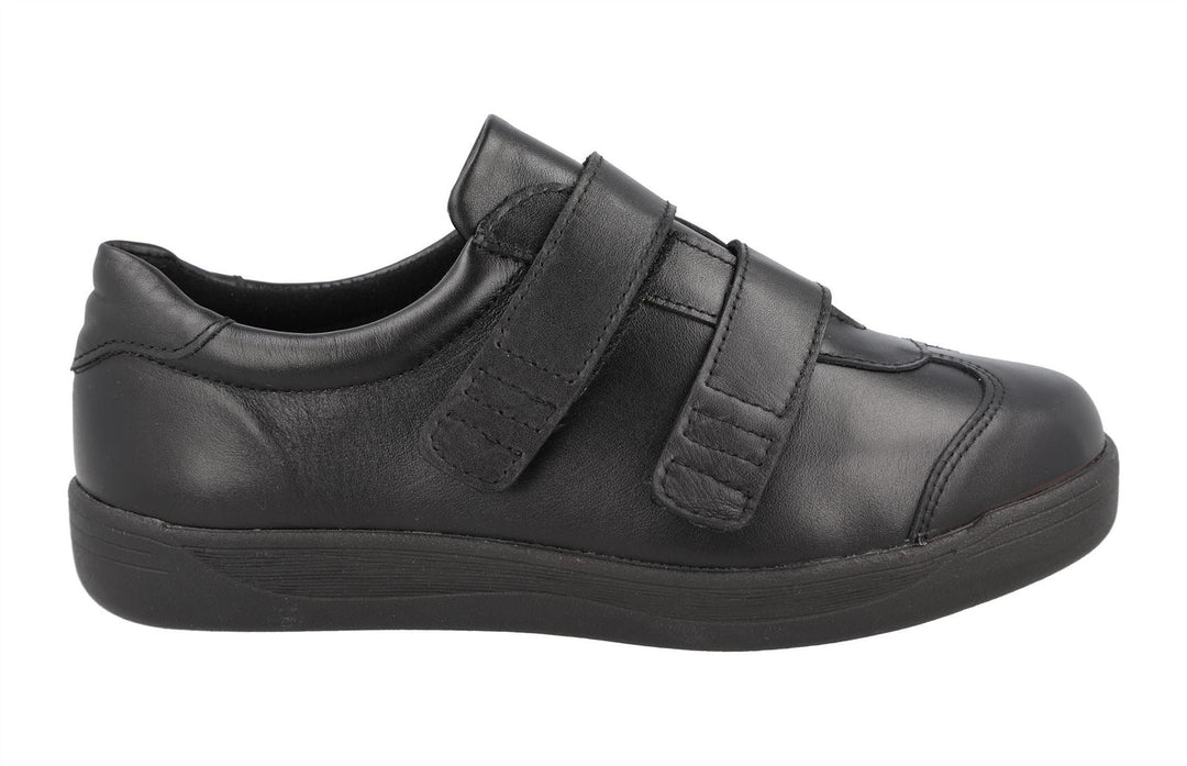 Women's Wide Fit DB Grasshopper Shoes in Black Leather - Image 2