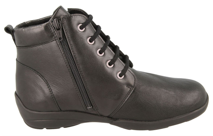 Womens Wide Fit DB Santa Boots in Burgundy - Image 1
