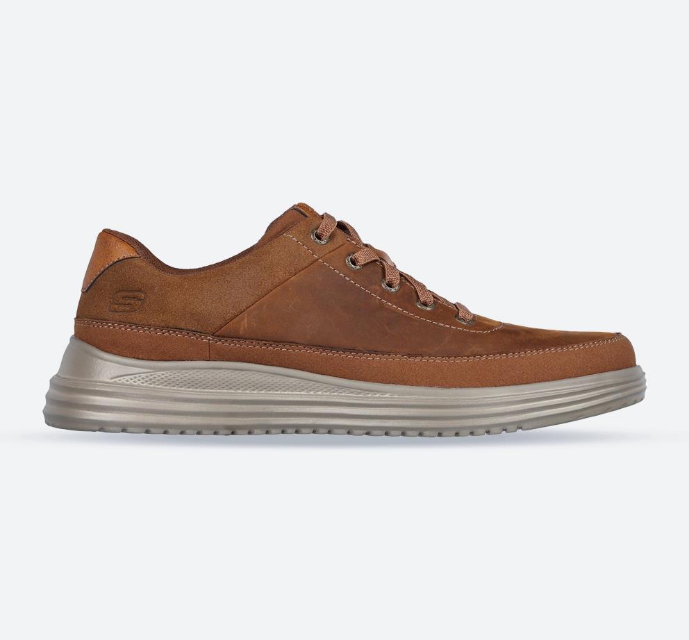 Men's Wide Fit Skechers 204875 Proven Aldeno Trainers - Dark Brown in Dark Brown - Image 1